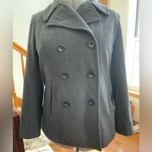 New York & Company Charcoal Pea Coat